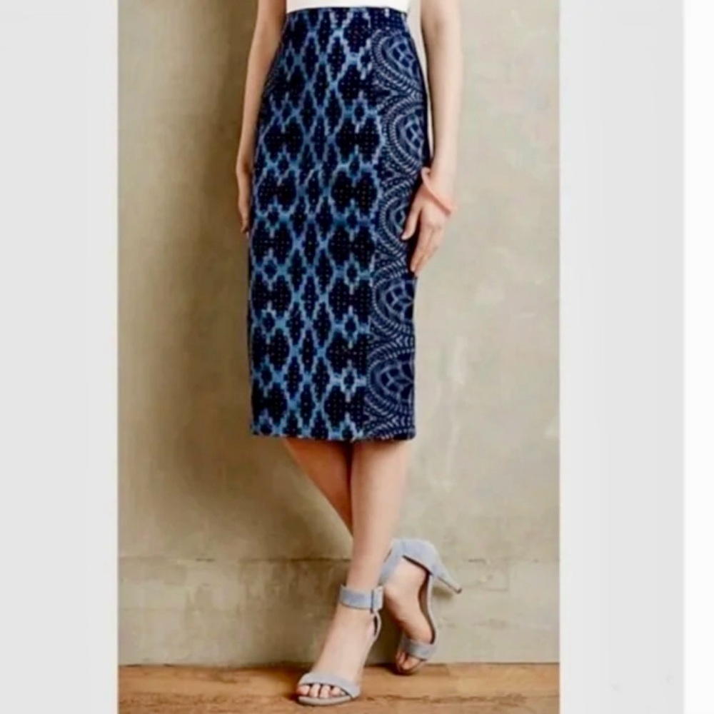 Anthropologie Tracey Reese Denim Pencil Skirt